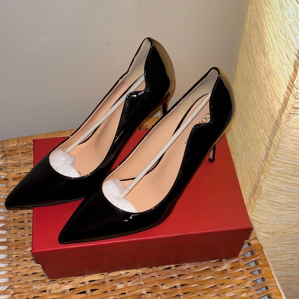 Elegant Black Patent Leather Heels